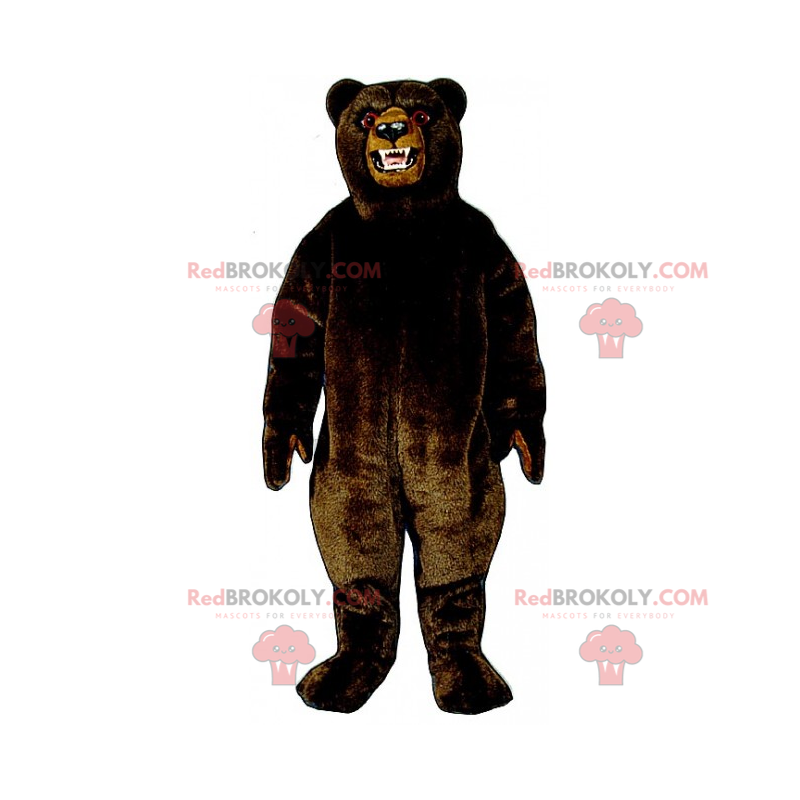 Schwarzes und wütendes Grizzly-Maskottchen - Redbrokoly.com