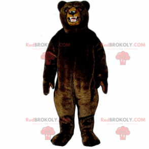 Mascotte de grizzly noir et en colère - Redbrokoly.com