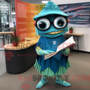 Teal Fish Tacos mascot...