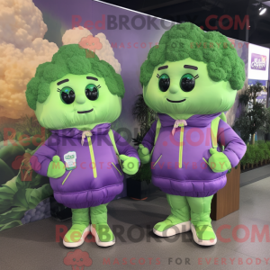 Lavendel-Brokkoli-Maskottch...