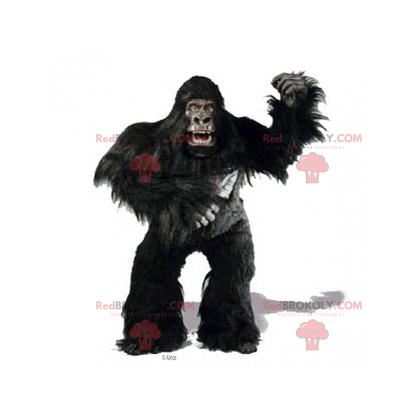 Grote gorilla-mascotte met lange haren - Redbrokoly.com