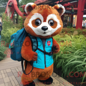 Máscara de panda rosa ciano...
