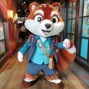 Máscara de panda rosa ciano...