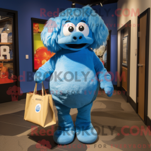 Blå men maskot kostume...