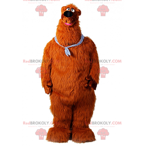 Stor bamse maskot med mykt hår - Redbrokoly.com