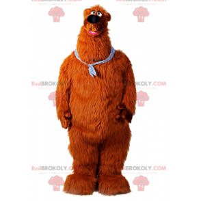 Stor bamse maskot med blødt hår - Redbrokoly.com