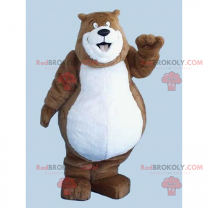 Grande mascotte sorridente dell'orsacchiotto - Redbrokoly.com