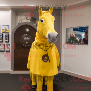 Gul Hoppe maskot kostume...