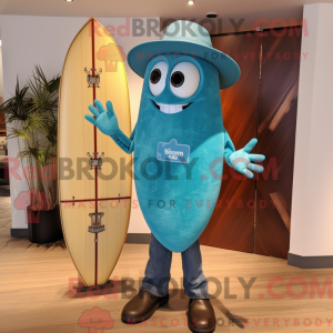 Turkis surfbræt maskot...