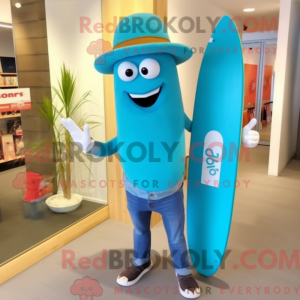 Turkis surfbræt maskot...