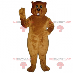 Mascote hamster com dentes longos - Redbrokoly.com