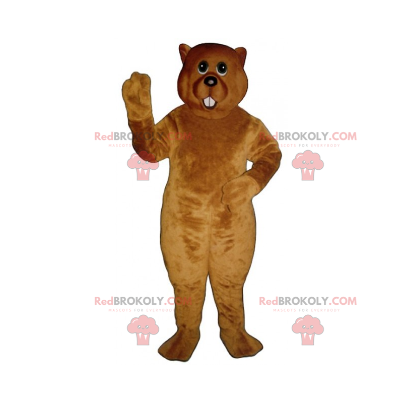 Hamster maskot med lange tenner - Redbrokoly.com