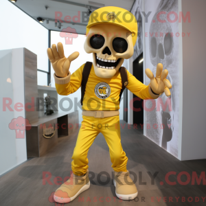 Costume mascotte de crâne...