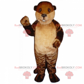 Mascotte di criceto con lunghi baffi - Redbrokoly.com