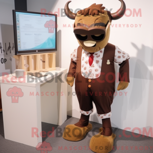 Brown Bull-maskotdraktfigur...