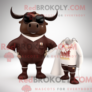 Brown Bull-mascottekostuum...