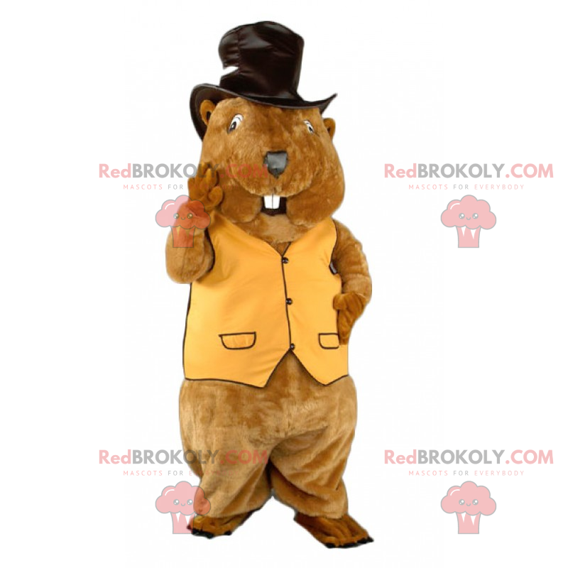 Mascote hamster com chapéu - Redbrokoly.com
