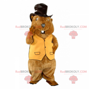 Mascotte di criceto con cappello - Redbrokoly.com