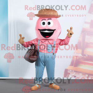 Rosa hamburgermaskotkostyme...