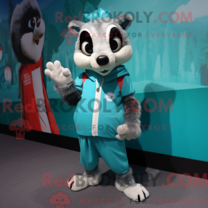Turquoise Badger mascot...