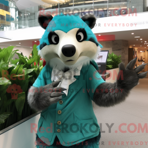 Turquoise Badger mascot...