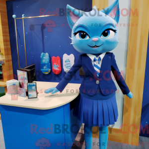 Maskottchenkostüm Blue Cat...