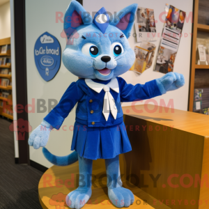 Maskottchenkostüm Blue Cat...