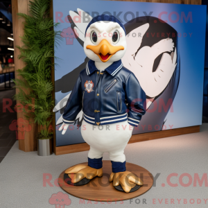 Maskotdraktfigura Navy Gull...