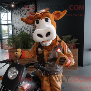 Rust Jersey Cow maskot...