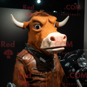 Rust Jersey Cow maskot...