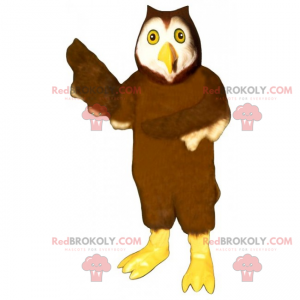 Mascote de corujas com pernas amarelas - Redbrokoly.com