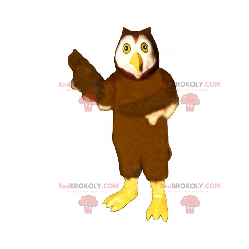 Mascote de corujas com pernas amarelas - Redbrokoly.com