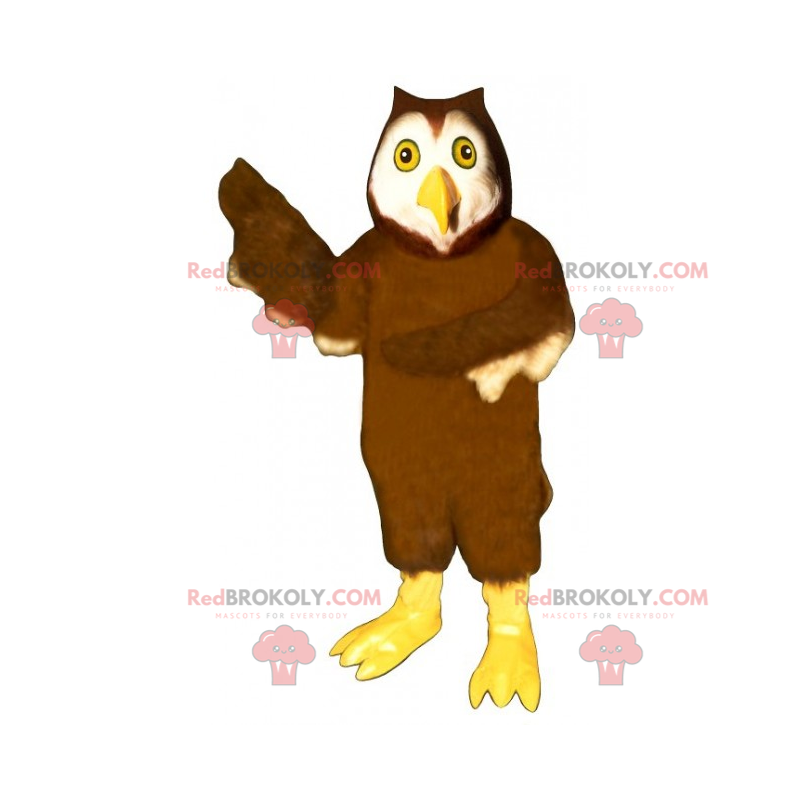 Owls mascot with yellow legs - Redbrokoly.com