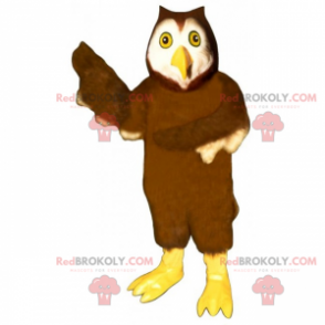 Owls mascot with yellow legs - Redbrokoly.com