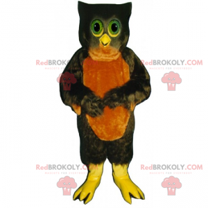 Mascote coruja com olhos verdes - Redbrokoly.com
