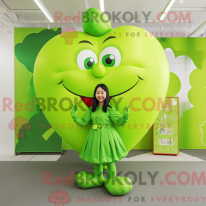Lime Green Heart Shaped...