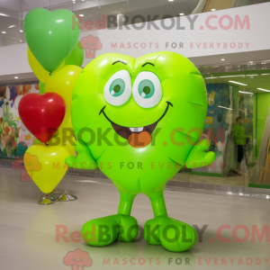 Lime Green Heart Shaped...
