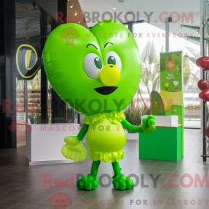Lime Green Heart Shaped...