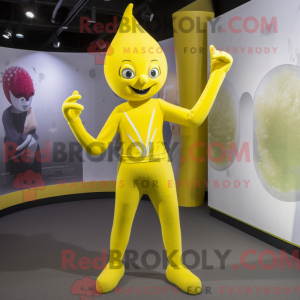 Lemon Yellow Acrobat mascot...