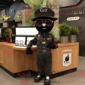 Black Cherry mascot costume...