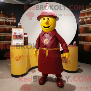 Maroon Bottle Of Mustard...