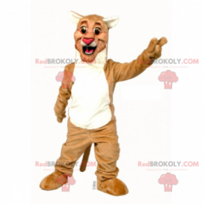 Hnědý jaguar maskot - Redbrokoly.com