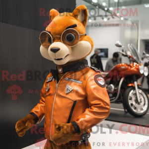 Orange Squirrel maskot...