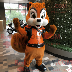 Orange Squirrel maskot...