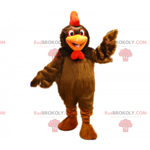 Brun kycklingmaskot - Redbrokoly.com