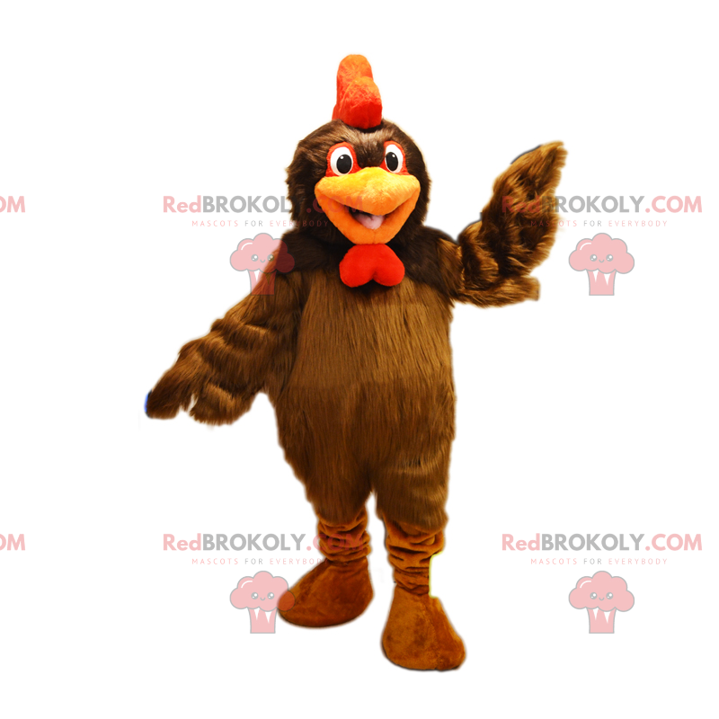 Hnědý kuřecí maskot - Redbrokoly.com