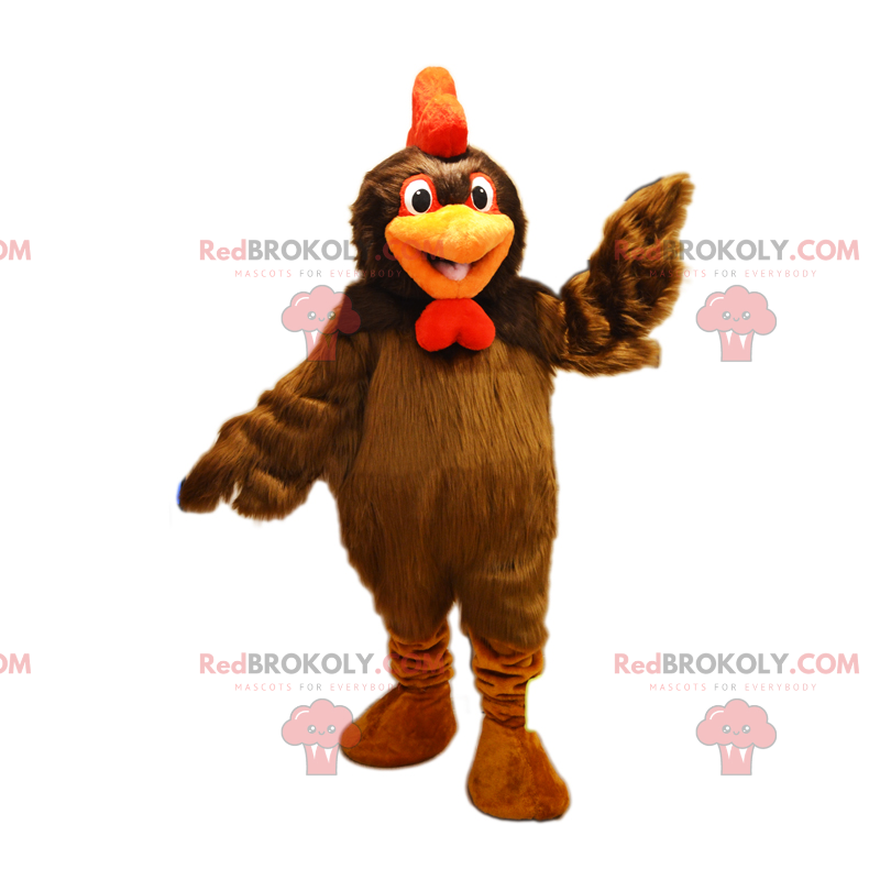 Mascota de pollo marrón - Redbrokoly.com