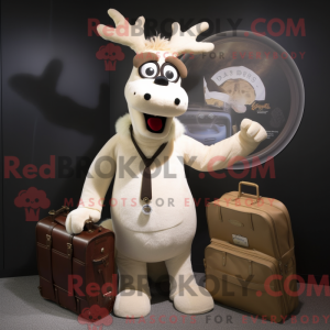 Creme Rensdyr maskot...
