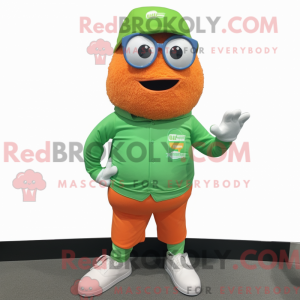 Lime Grøn Orange maskot...