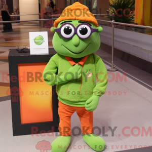 Lime Grøn Orange maskot...